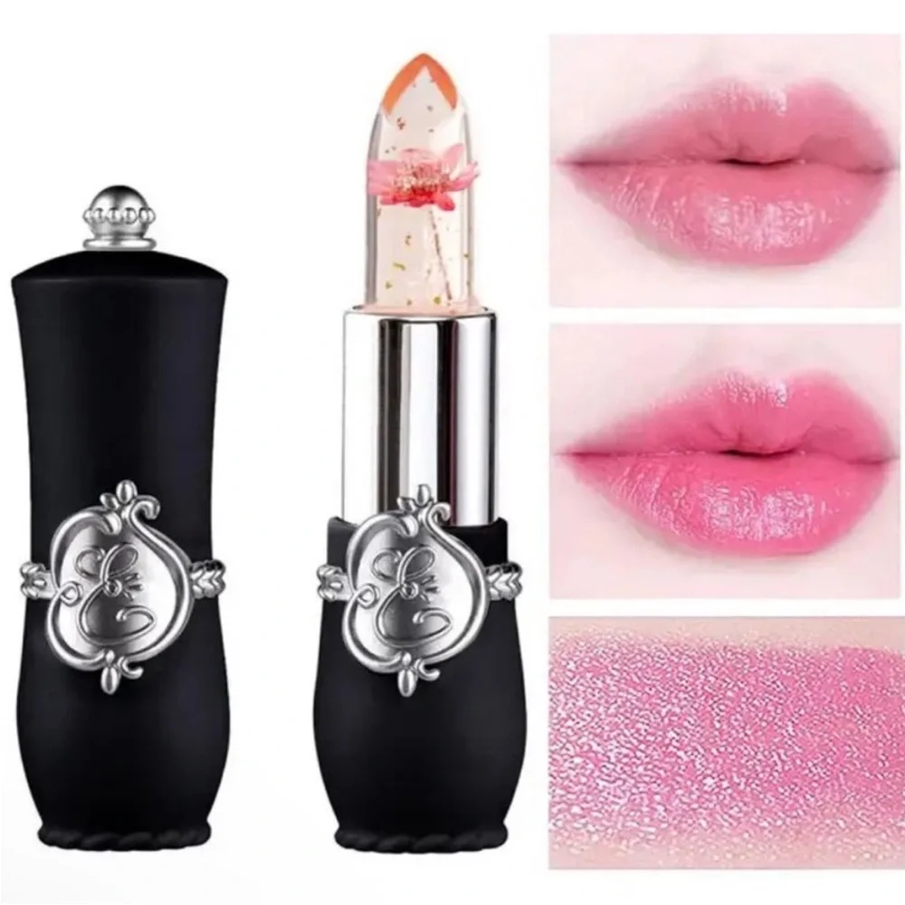 6 Floral Jelly Lipstick Set - Black Case